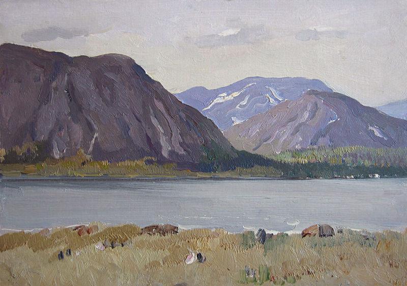 unknow artist In Altai Mountains Germany oil painting art